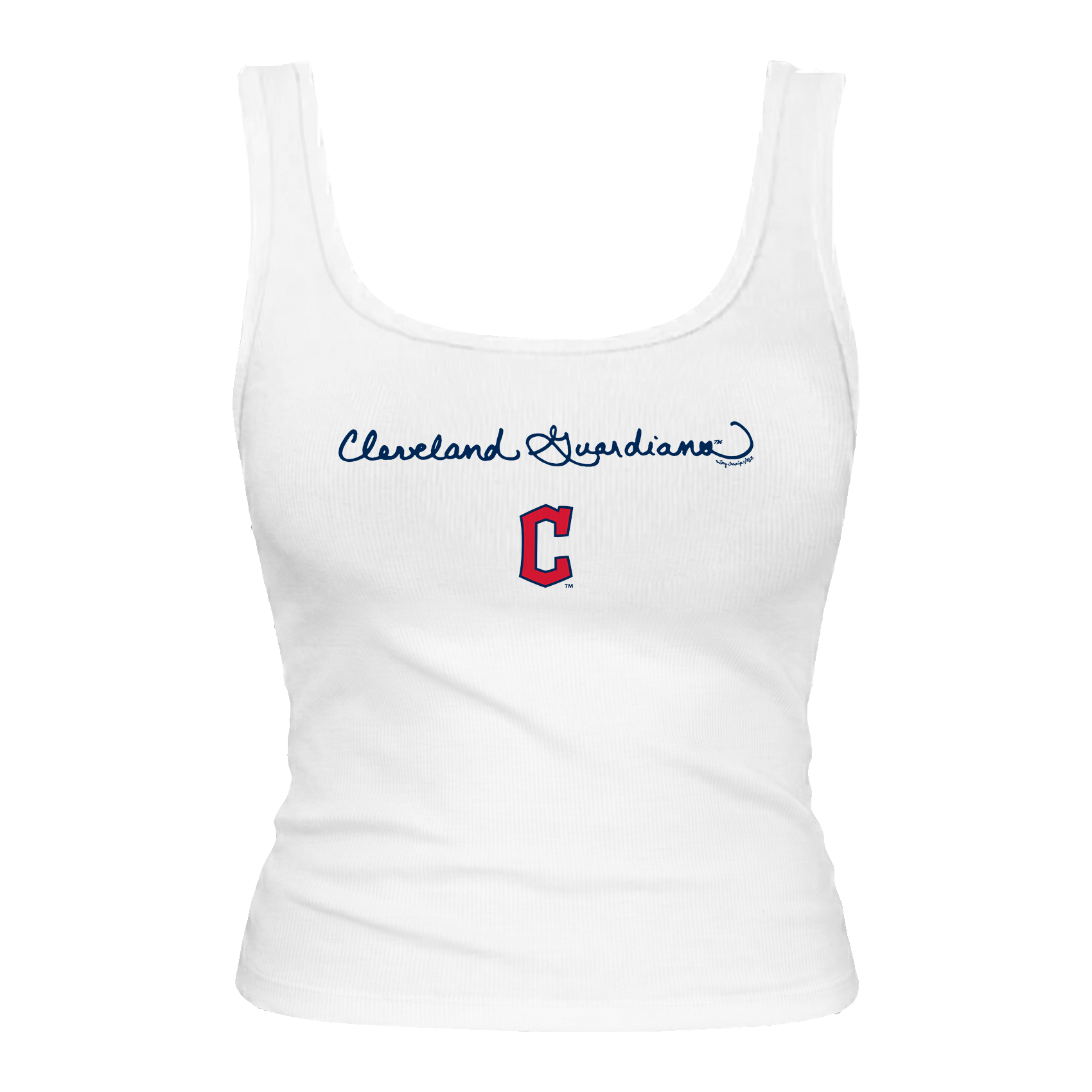 Cleveland Guardians Logo Script Emmy Tank