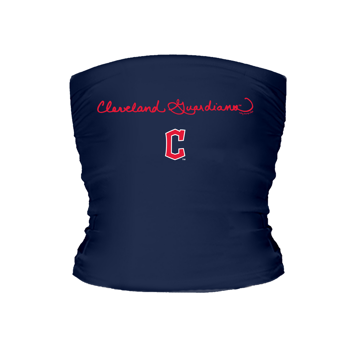 Cleveland Guardians Logo Script Tube Top - Tiny Turnip