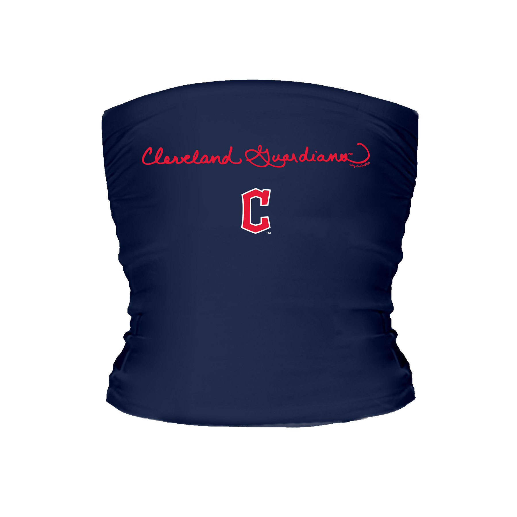 Cleveland Guardians Logo Script Tube Top - Tiny Turnip