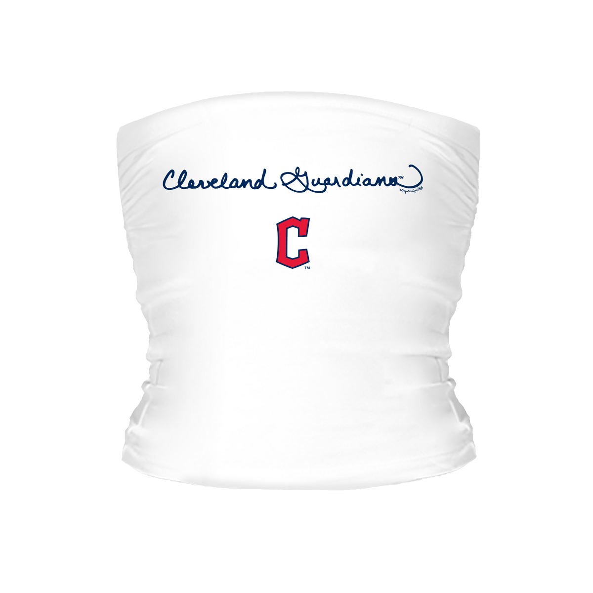 Cleveland Guardians Logo Script Tube Top - Tiny Turnip