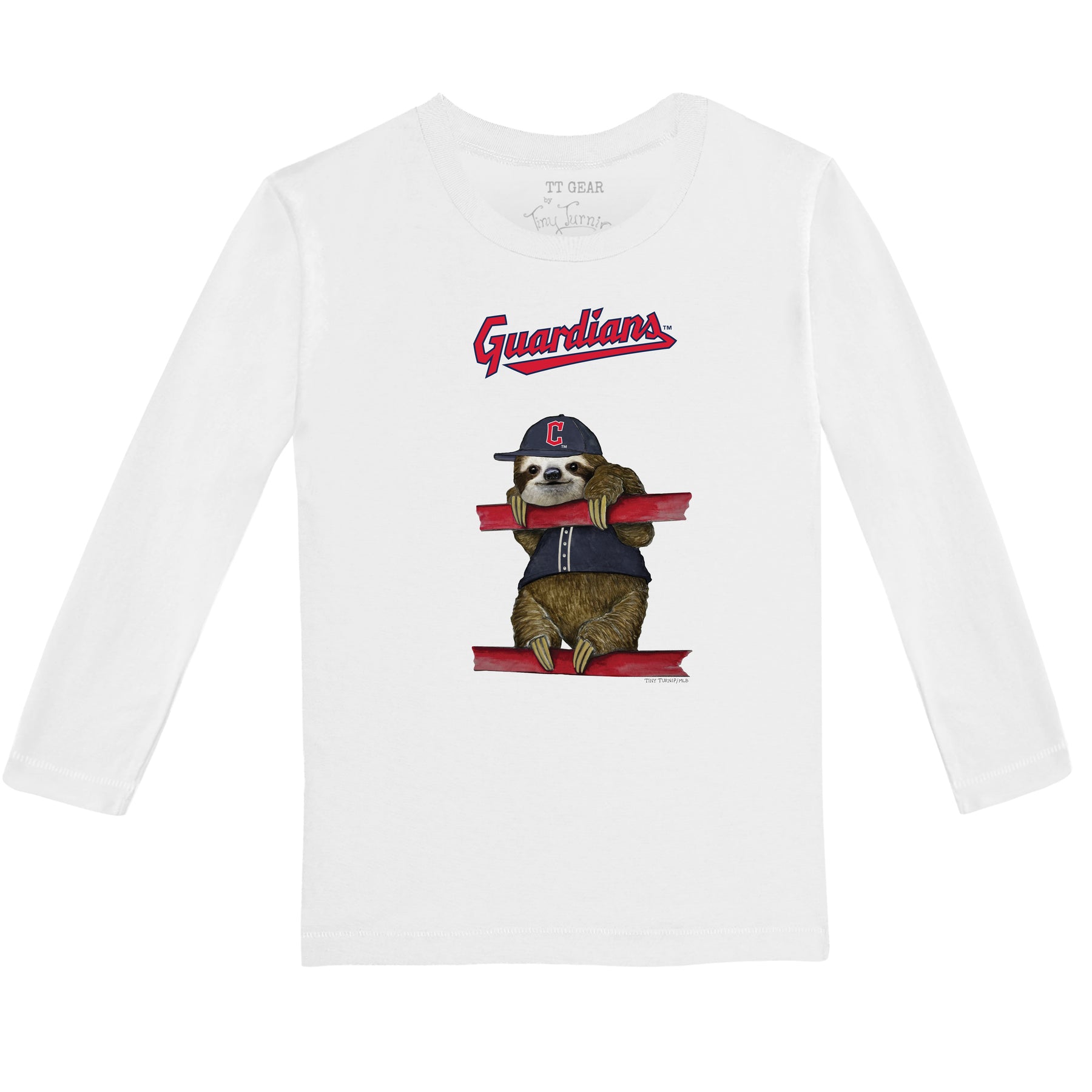 Cleveland Guardians Sloth Long-Sleeve Tee Shirt