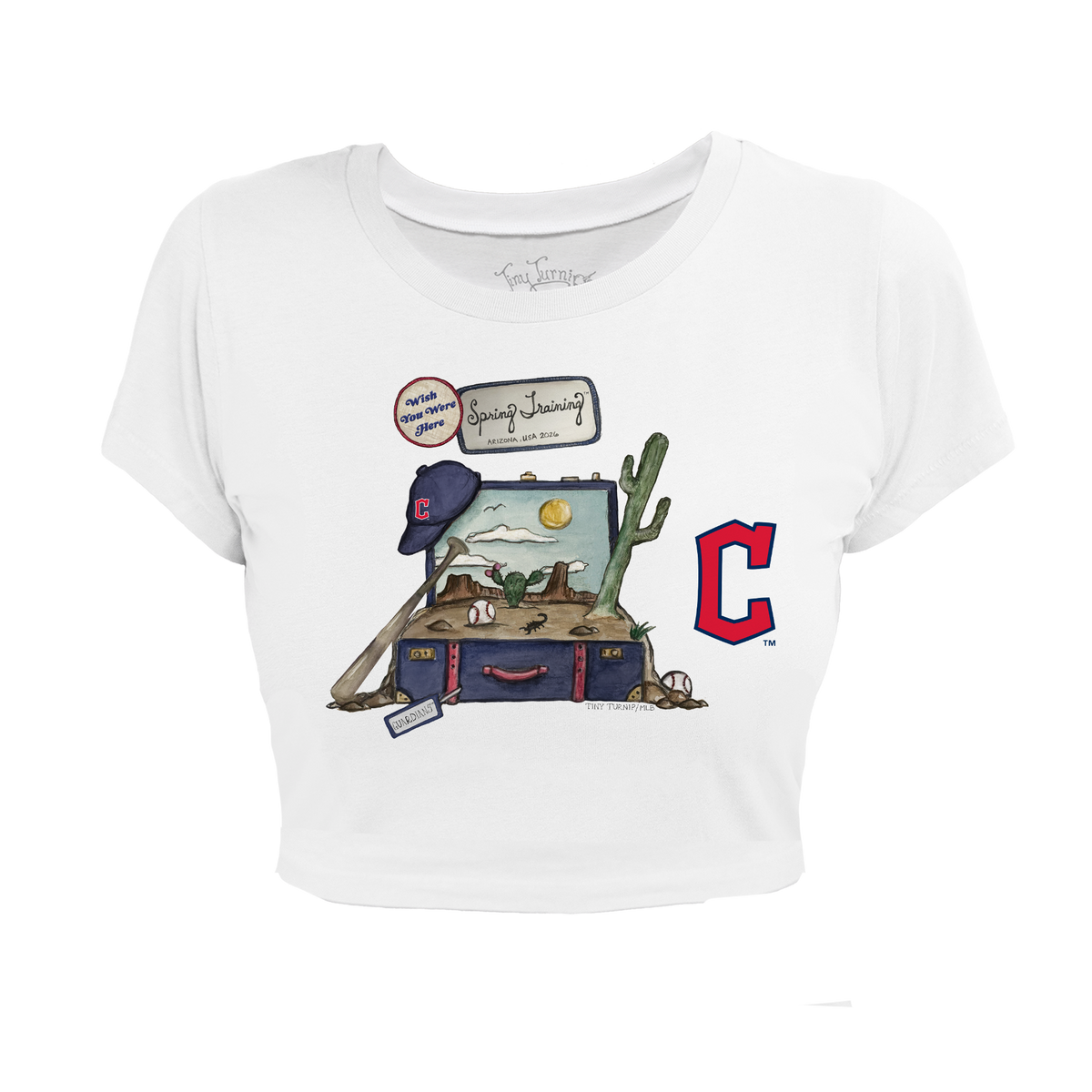 Cleveland Guardians Spring Training 2026 Riley Crop Tee