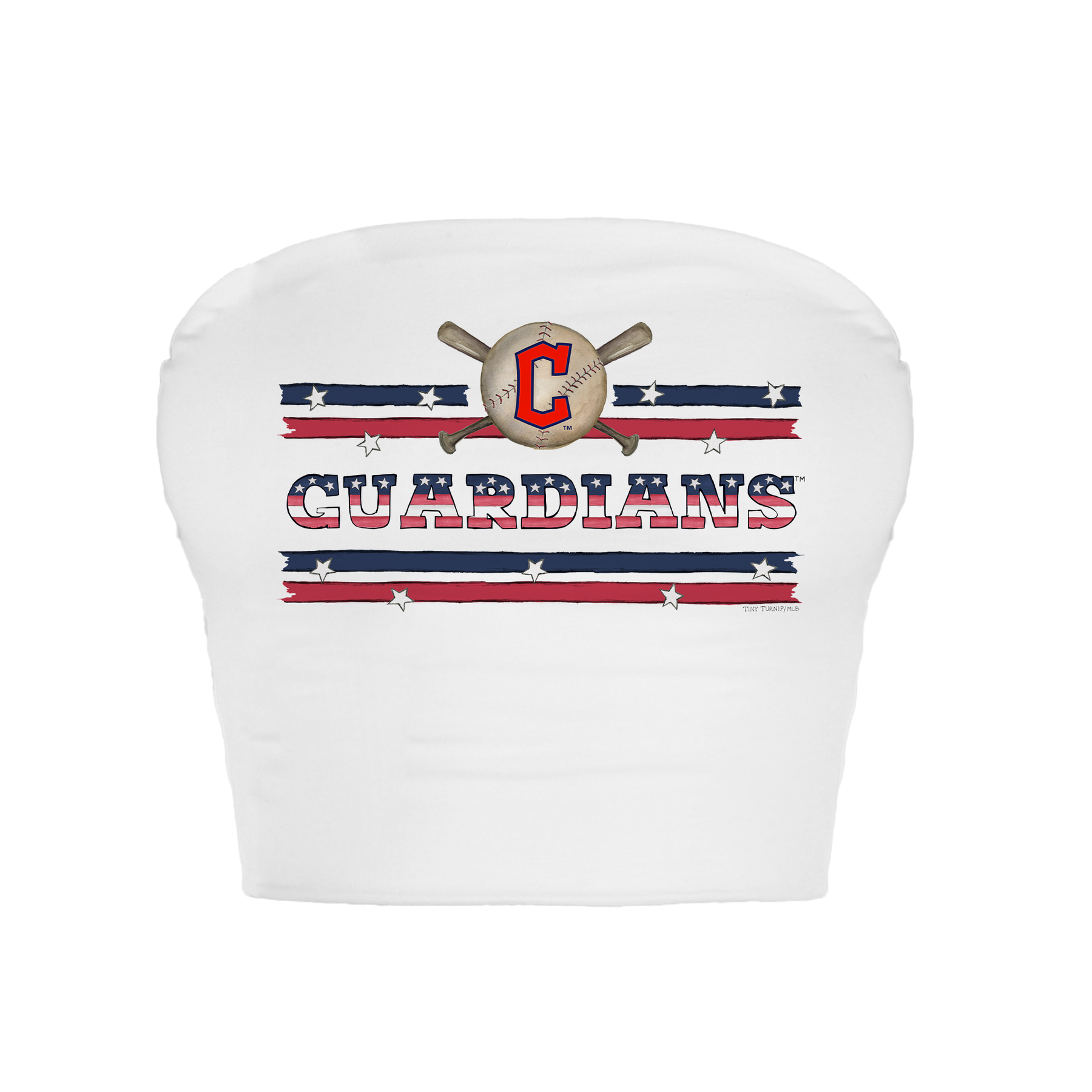 Cleveland Guardians Stars and Stripes Crop Tube Top