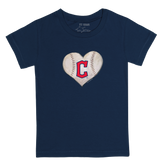 Cleveland Guardians Stitched Heart Kid's Tee Shirt - Tiny Turnip