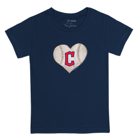 Cleveland Guardians Stitched Heart Kid's Tee Shirt - Tiny Turnip