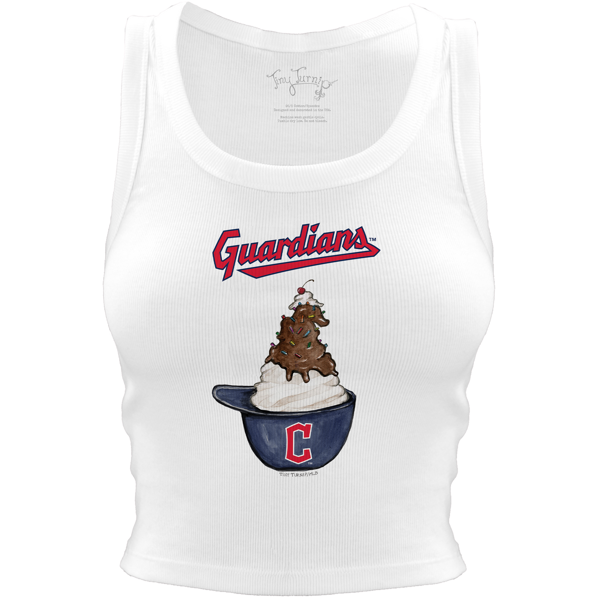 Cleveland Guardians Sundae Helmet Crop Tank - Tiny Turnip