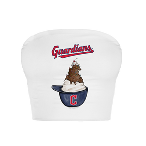 Cleveland Guardians Sundae Helmet Crop Tube Top - Tiny Turnip