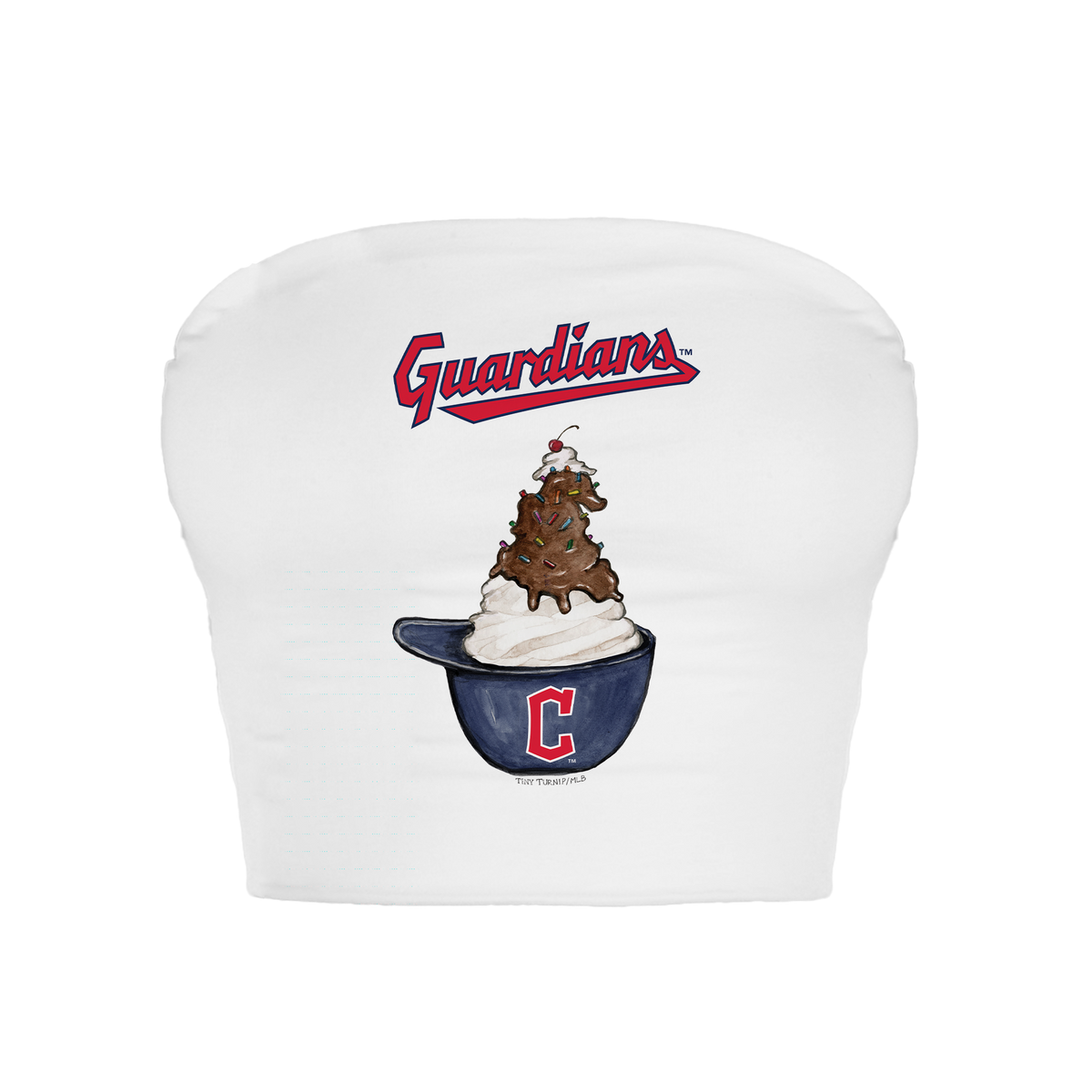 Cleveland Guardians Sundae Helmet Crop Tube Top - Tiny Turnip