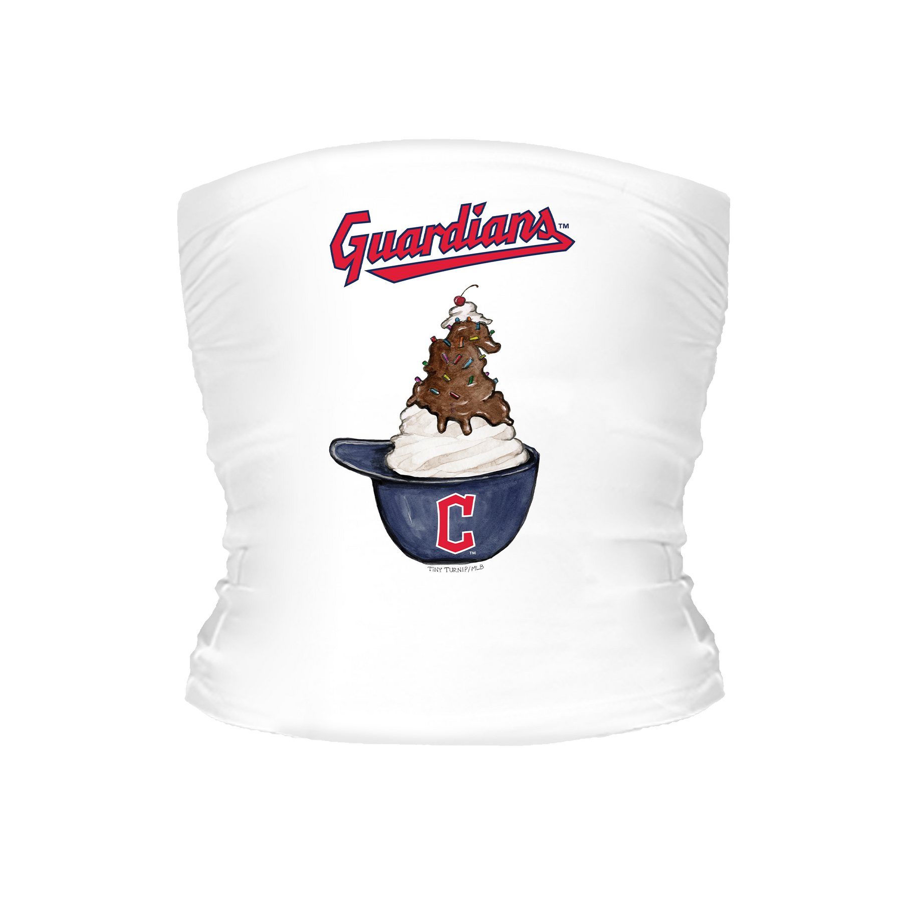 Cleveland Guardians Sundae Helmet Tube Top - Tiny Turnip