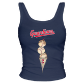 Cleveland Guardians Triple Scoop Ribbed Tank - Tiny Turnip
