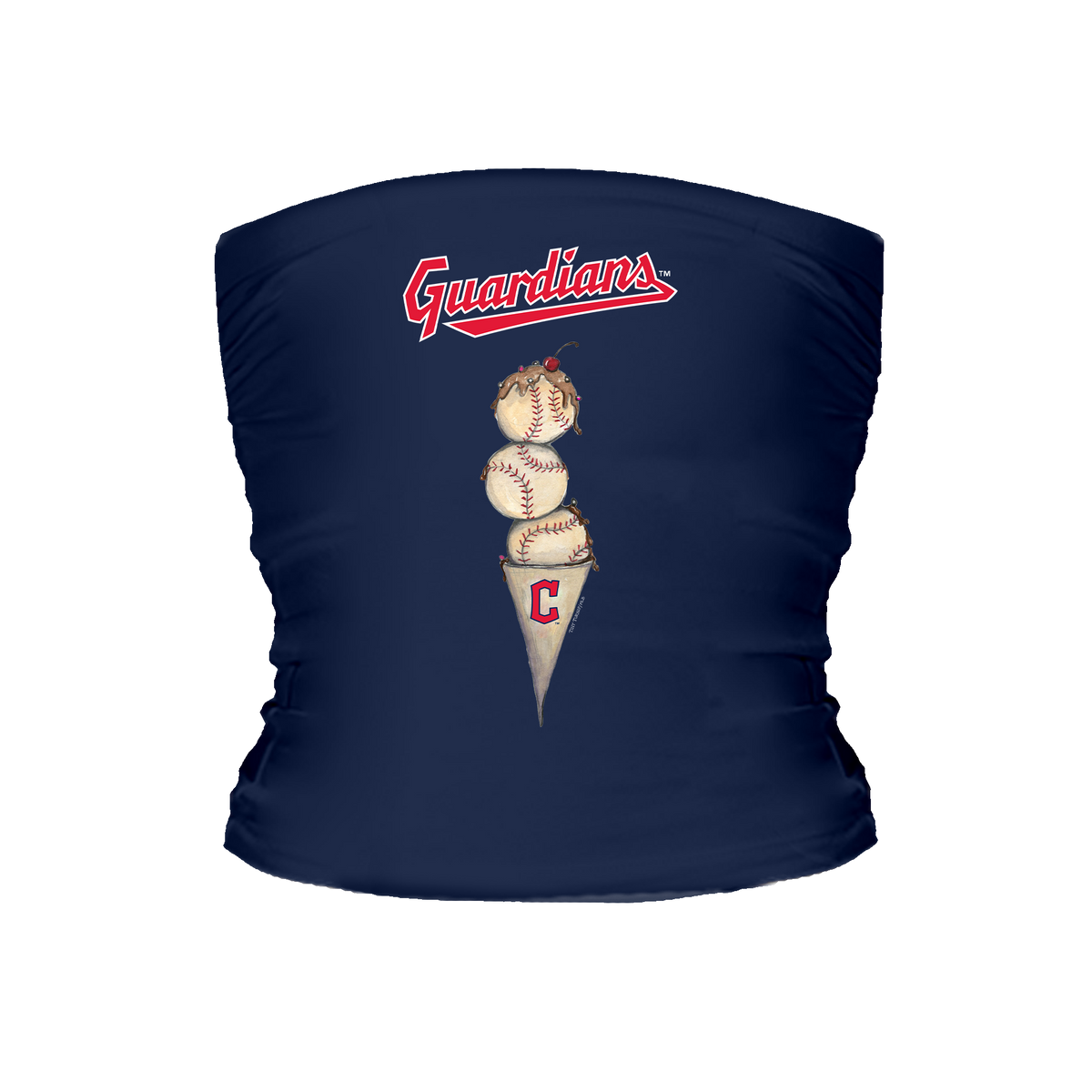 Cleveland Guardians Triple Scoop Tube Top - Tiny Turnip