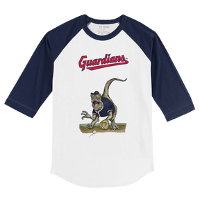 Cleveland Guardians Velociraptor 3/4 Navy Blue Sleeve Raglan