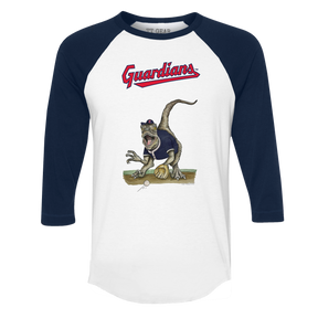 Cleveland Guardians Velociraptor 3/4 Navy Blue Sleeve Raglan