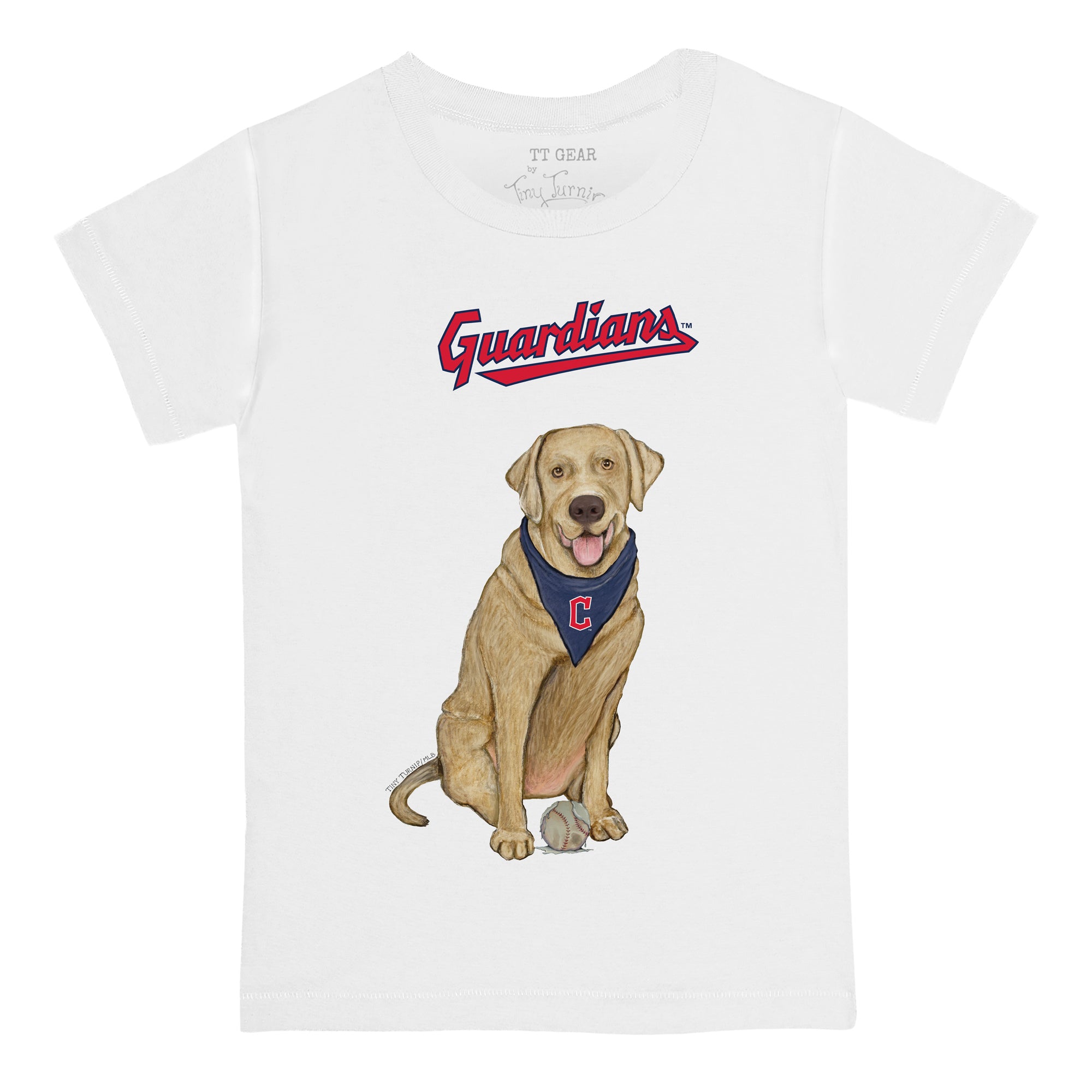 Cleveland Guardians Yellow Labrador Retriever Tee Shirt | Tiny Turnip