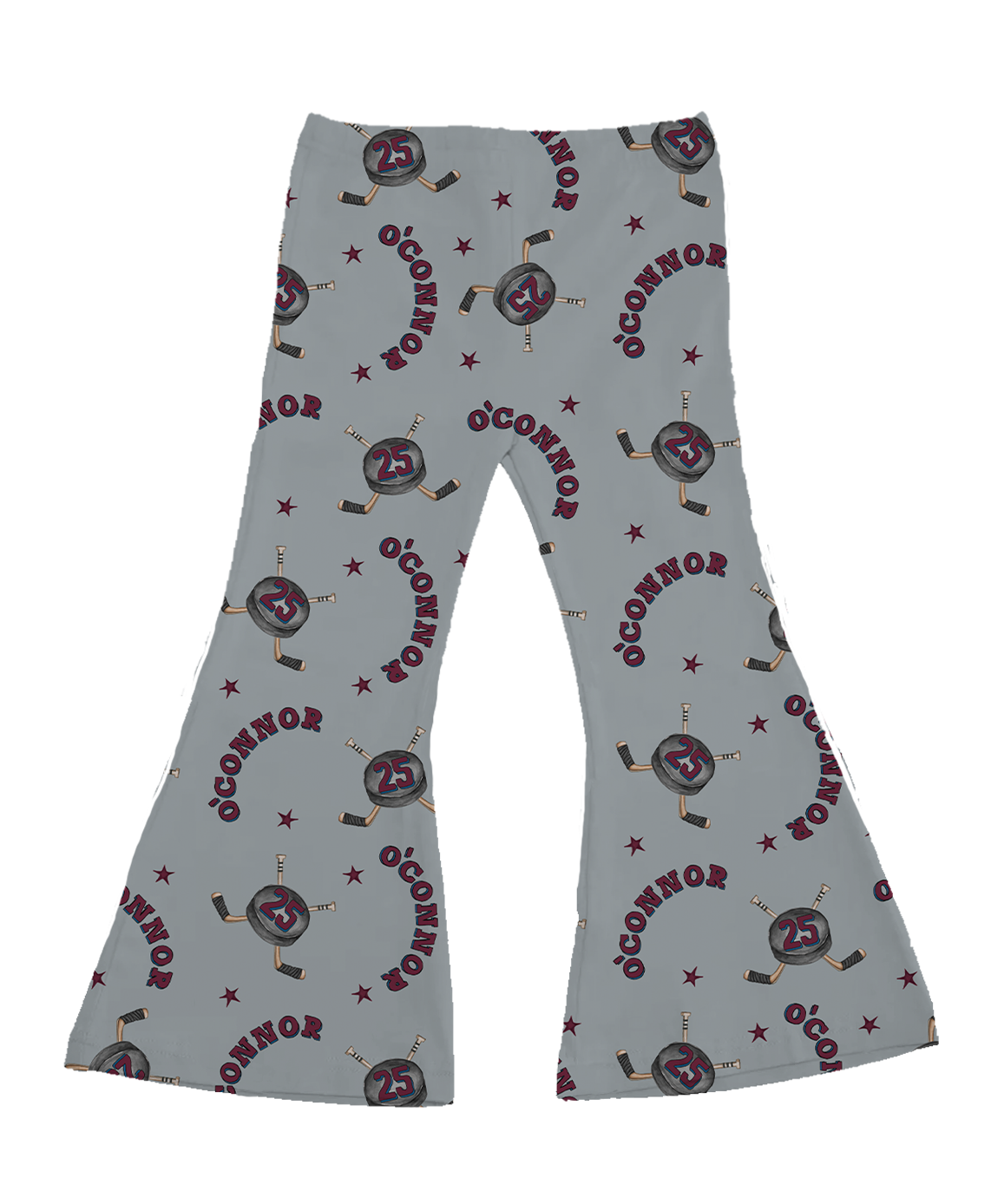 VIP NHL Cross Sticks w/ Name, Number - Flare Pants - Tiny Turnip