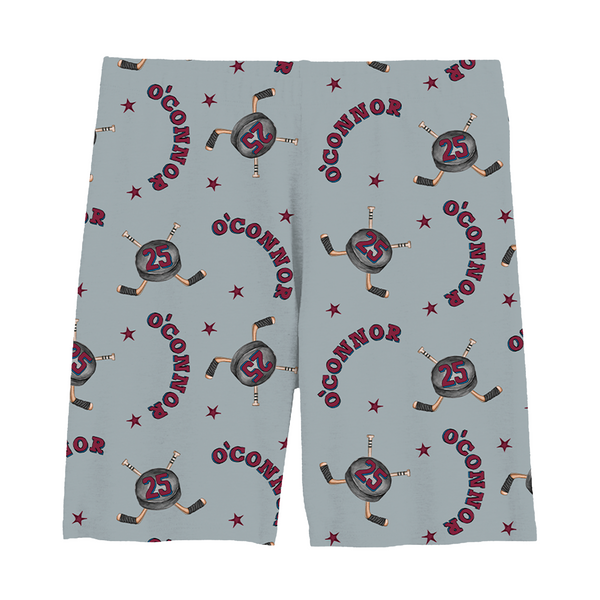 VIP NHL Cross Sticks w/ Name, Number - Girl Shorts - Tiny Turnip