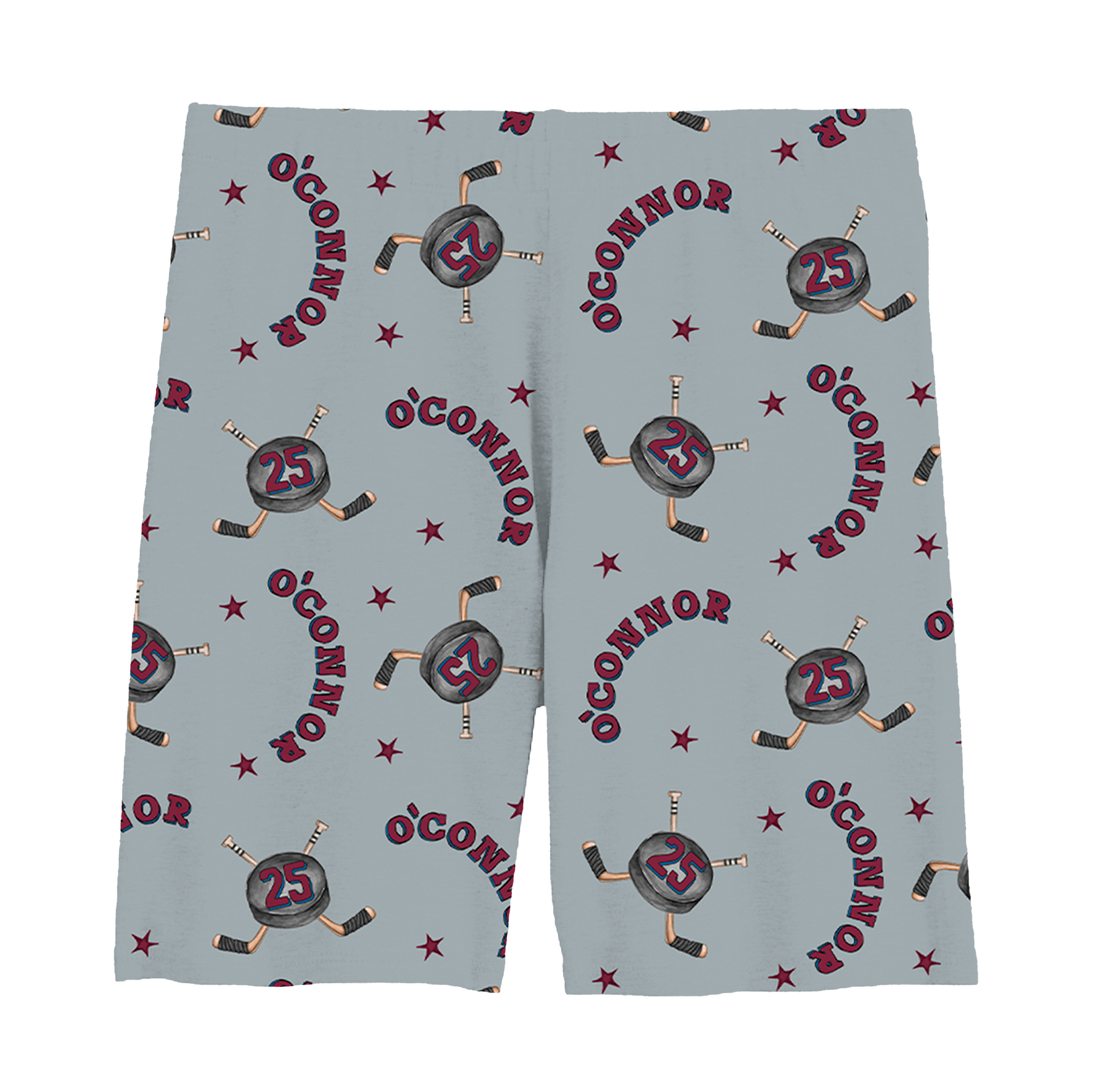 VIP NHL Cross Sticks w/ Name, Number - Girl Shorts - Tiny Turnip
