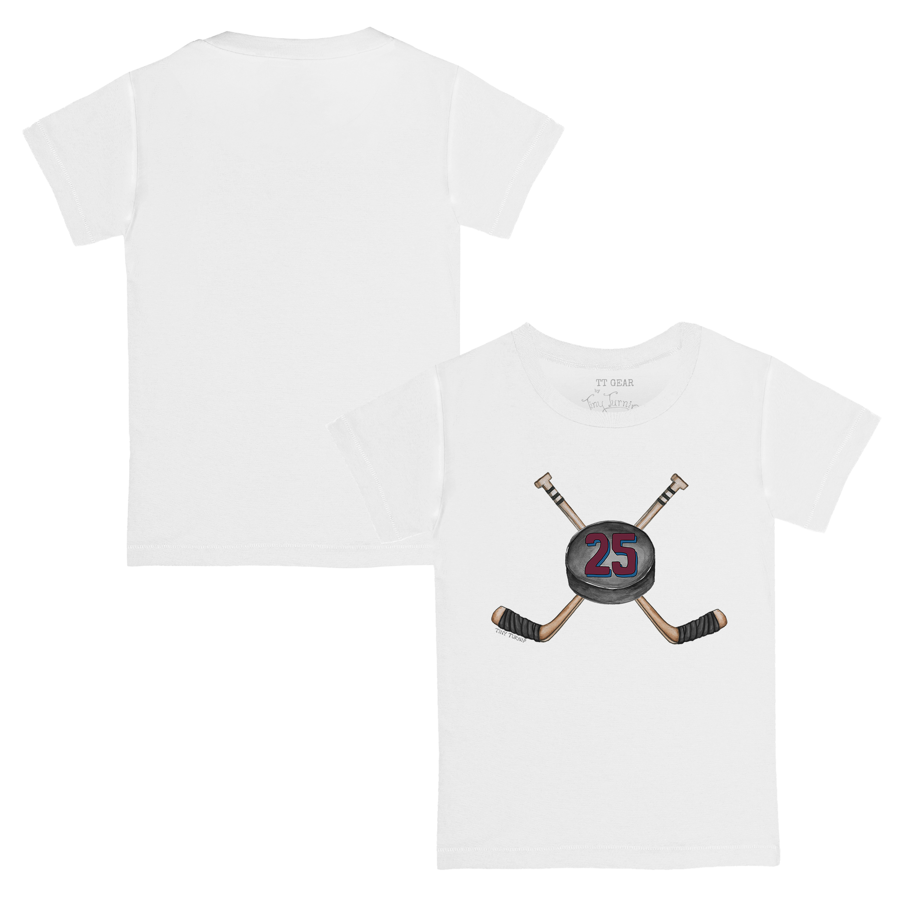 VIP Cross Sticks w/ Name, Number - Kid's Tee Shirt - Tiny Turnip