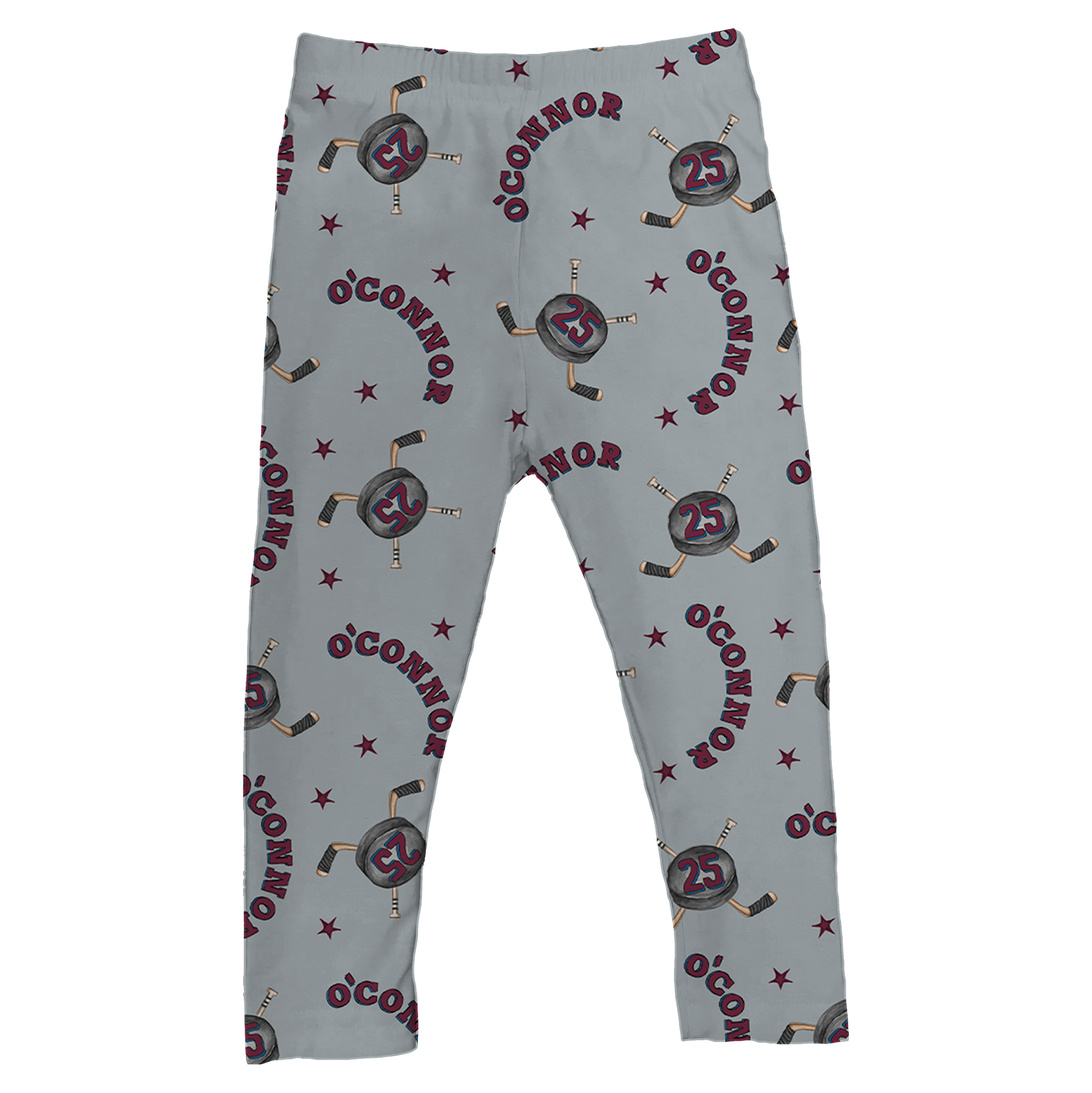 VIP NHL Cross Sticks w/ Name, Number - Leggings - Tiny Turnip