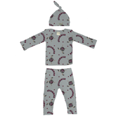 VIP NHL Cross Sticks w/ Name, Number - Long Sleeve Layette Set - Tiny Turnip