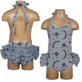 VIP NHL Cross Sticks w/ Name, Number - Ruffle Romper - Tiny Turnip