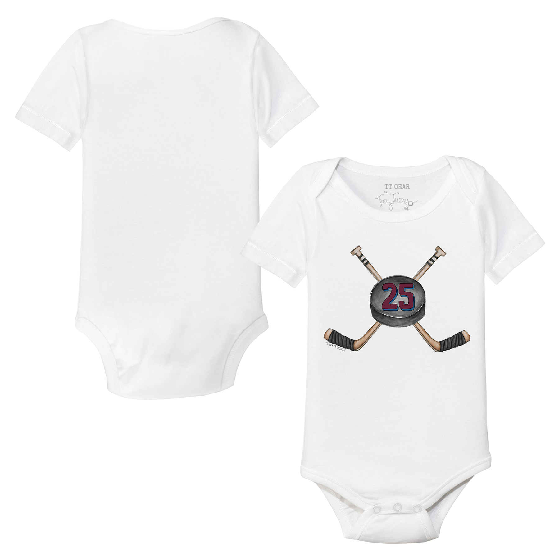 VIP Cross Sticks w/ Name, Number - Short Sleeve Snapper - Tiny Turnip