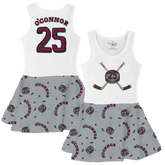 VIP NHL Cross Sticks w/ Name, Number - Tank Swing Dress - Tiny Turnip