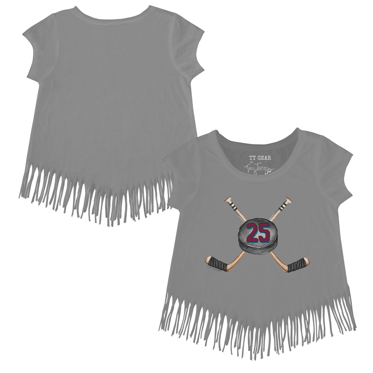 VIP Cross Sticks w/ Name, Number - Fringe Tee - Tiny Turnip