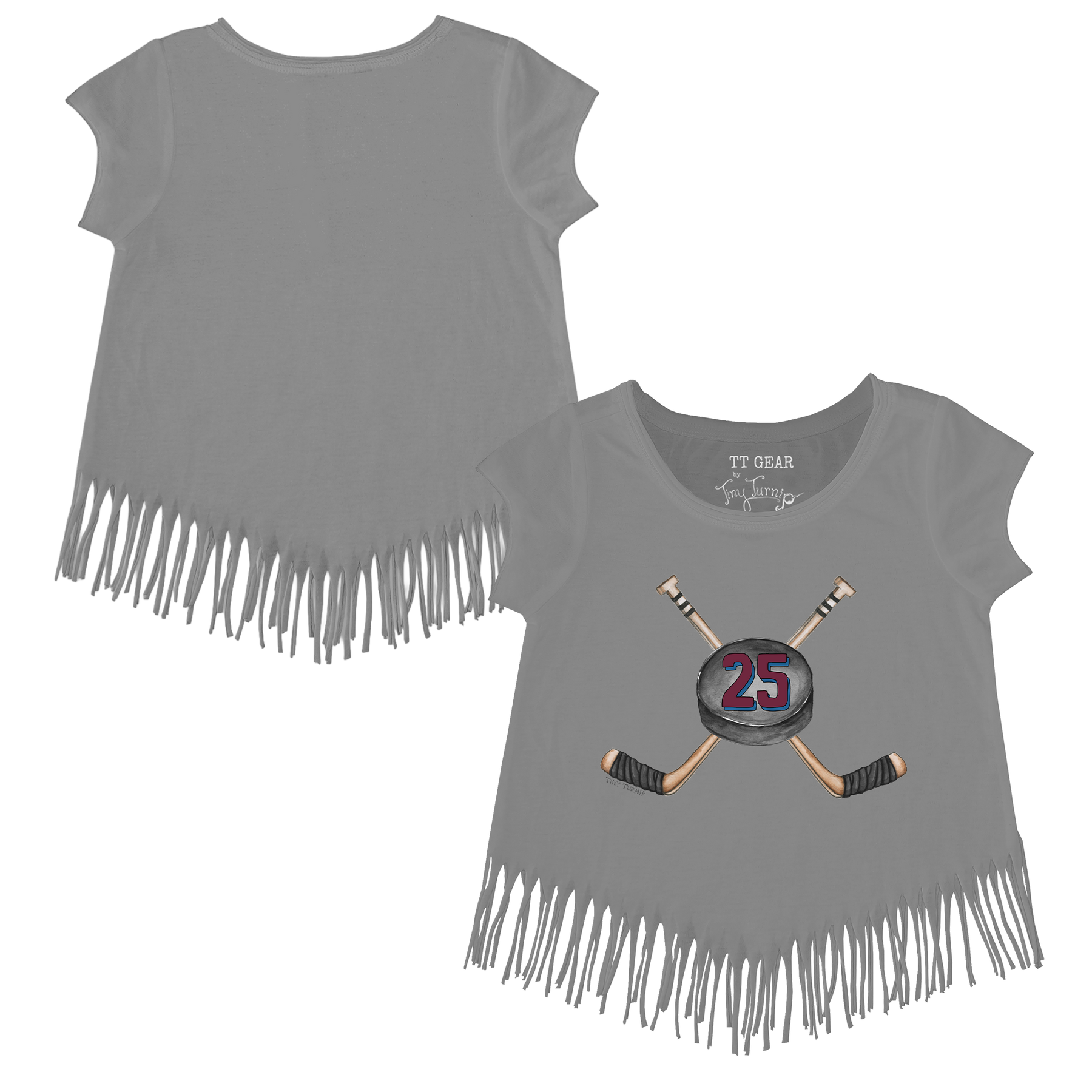 VIP Cross Sticks w/ Name, Number - Fringe Tee - Tiny Turnip