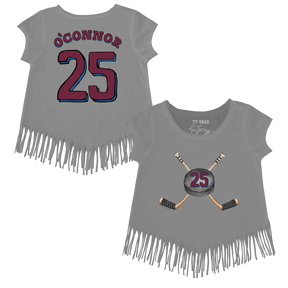VIP NHL Cross Sticks w/ Name, Number - Fringe Tee - Tiny Turnip