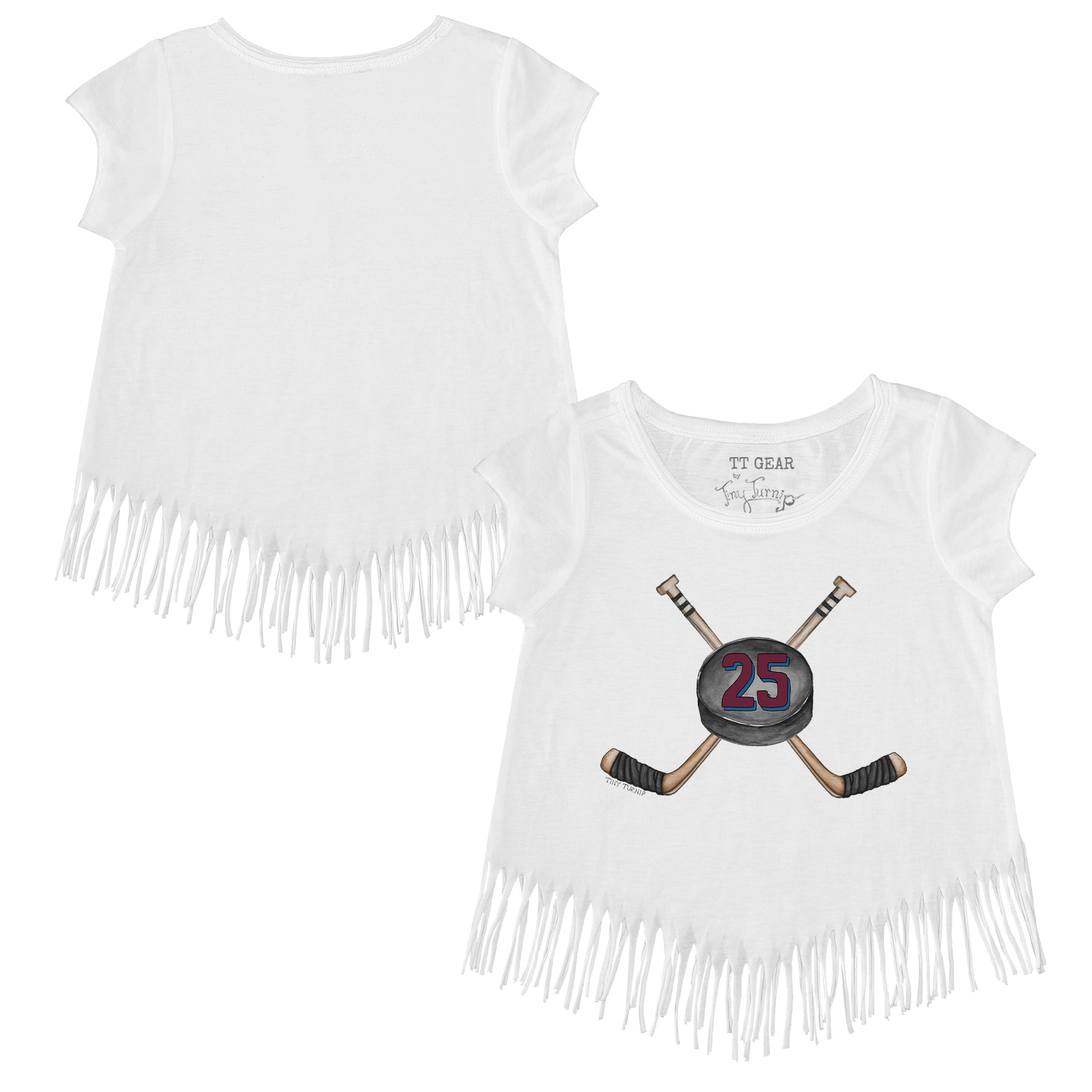 VIP Cross Sticks w/ Name, Number - Fringe Tee - Tiny Turnip