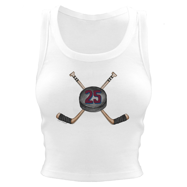 VIP Cross Sticks w/ Name, Number - Crop Tank - Tiny Turnip