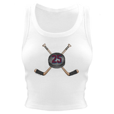 VIP Cross Sticks w/ Name, Number - Crop Tank - Tiny Turnip