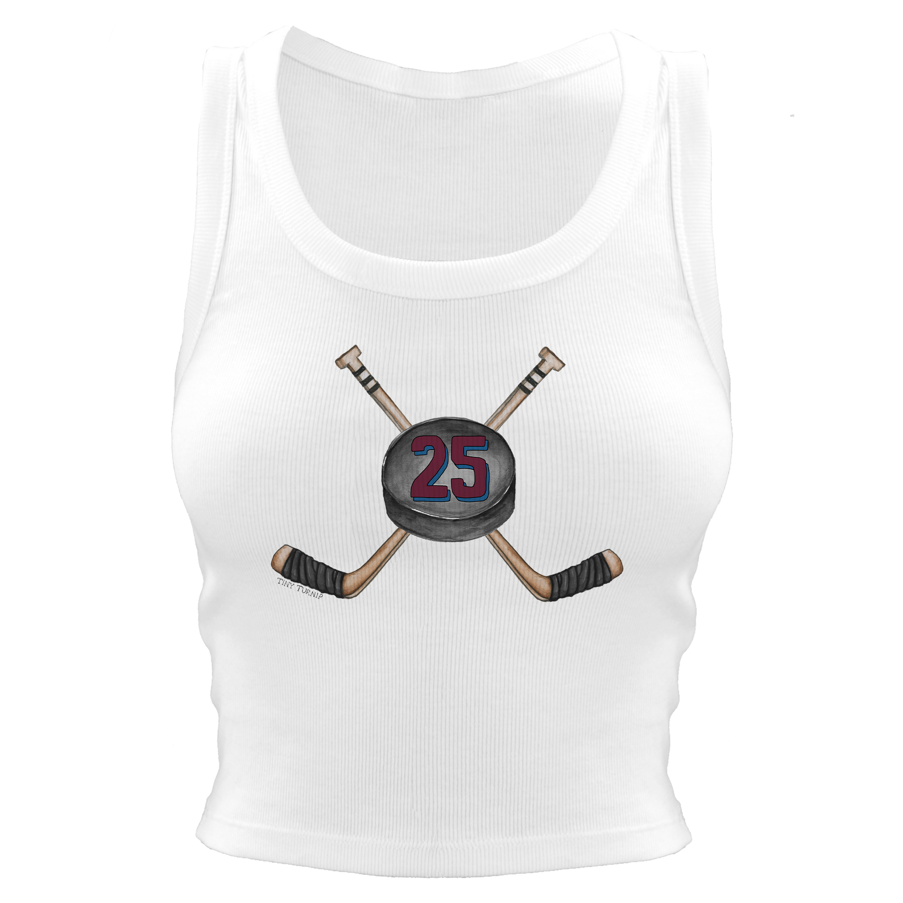 VIP Cross Sticks w/ Name, Number - Crop Tank - Tiny Turnip