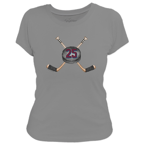 VIP Cross Sticks w/ Name, Number - Women's Tee Shirt - Tiny Turnip