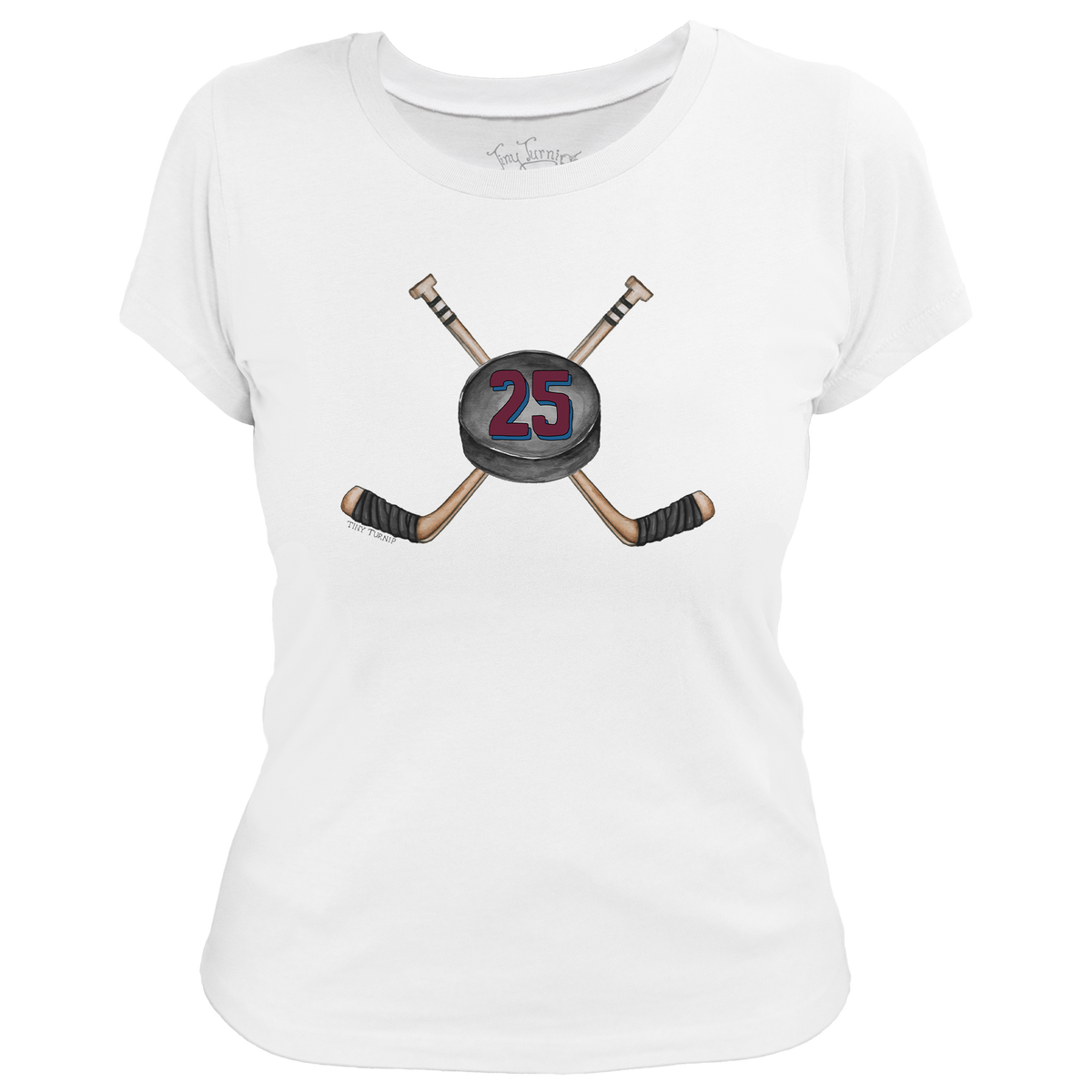 VIP Cross Sticks w/ Name, Number - Women's Tee Shirt - Tiny Turnip