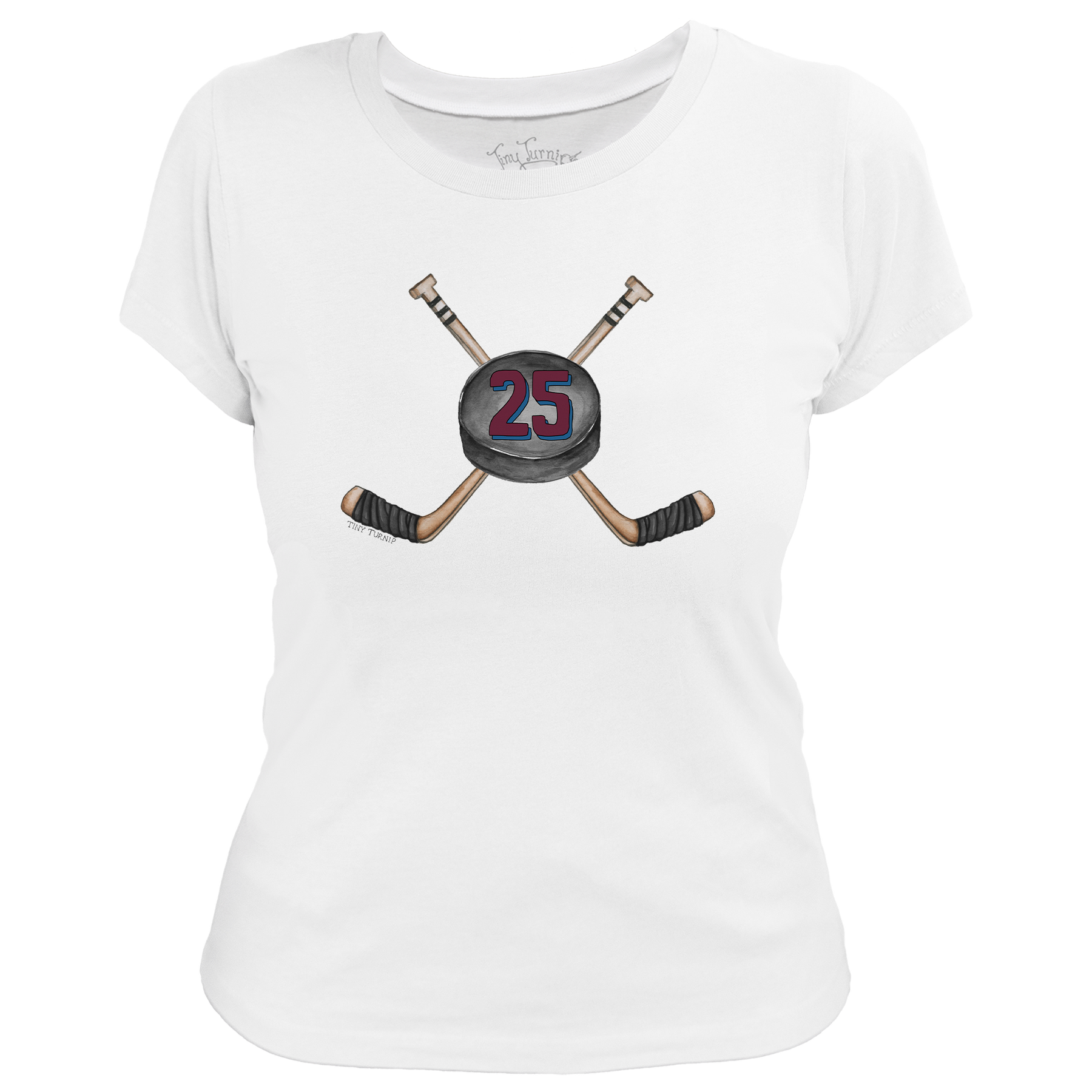 VIP Cross Sticks w/ Name, Number - Women's Tee Shirt - Tiny Turnip