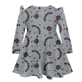 VIP NHL Cross Sticks w/ Name, Number - Long Sleeve Molly Dress - Tiny Turnip