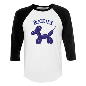 Colorado Rockies Balloon Dog 3/4 Black Sleeve Raglan