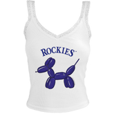 Colorado Rockies Balloon Dog Lace Tank