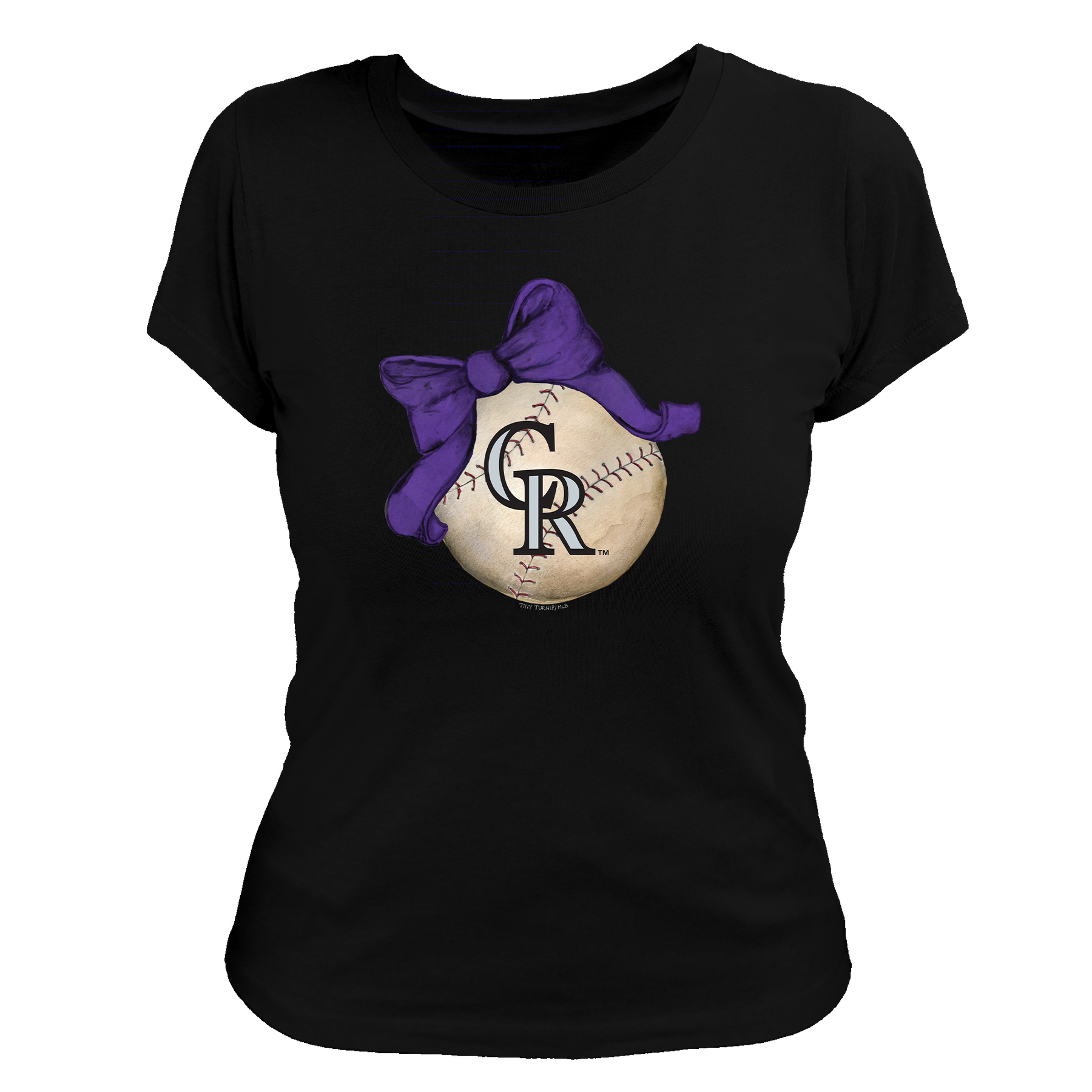 Colorado Rockies Baseball Bow Tee Shirt