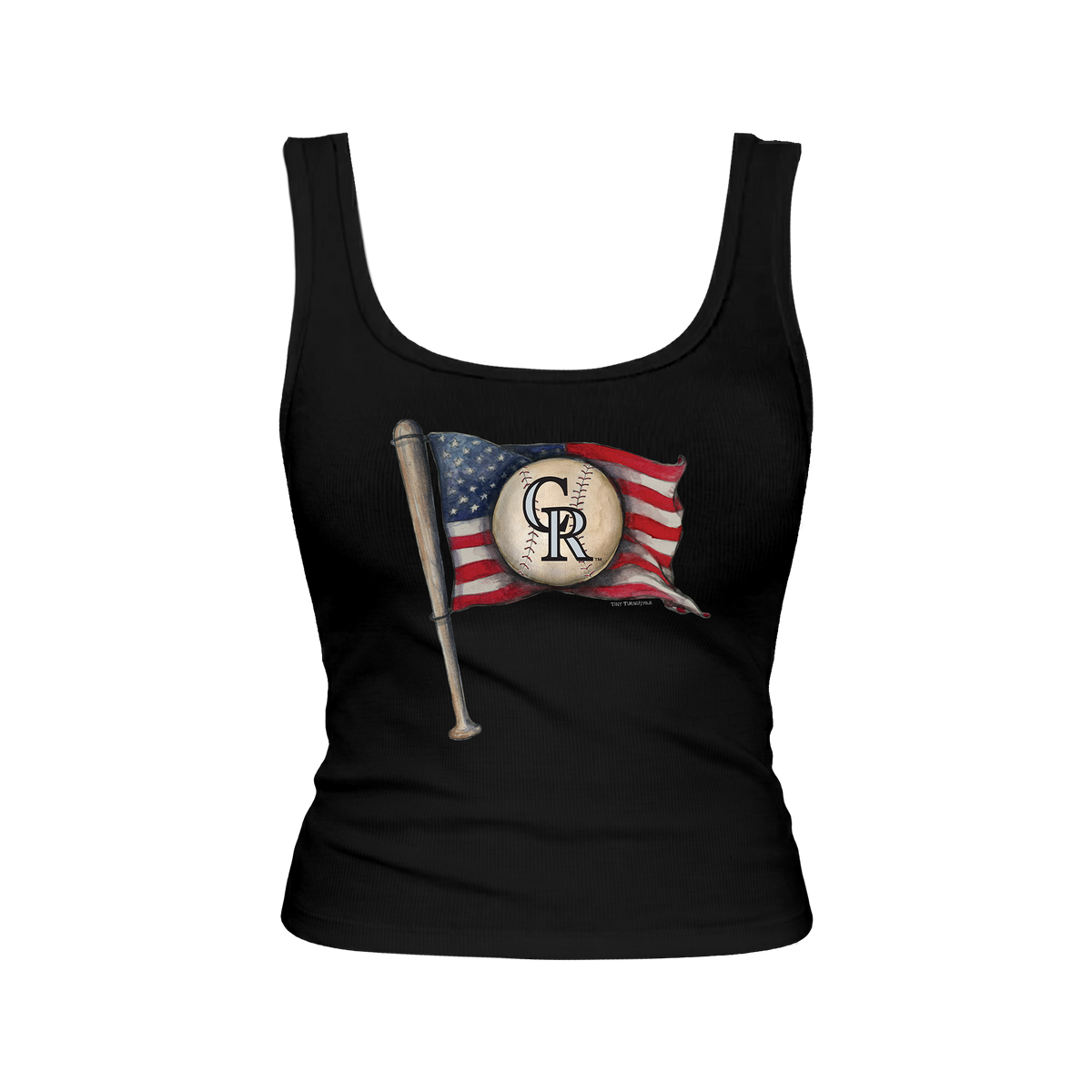 Colorado Rockies Baseball Flag Emmy Tank