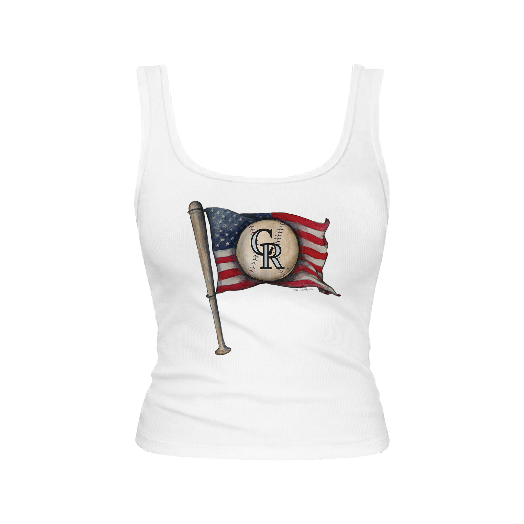 Colorado Rockies Baseball Flag Emmy Tank