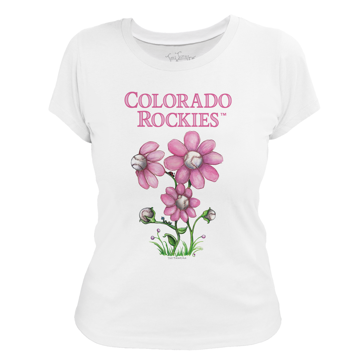 Colorado Rockies Blooming Baseballs Tee Shirt