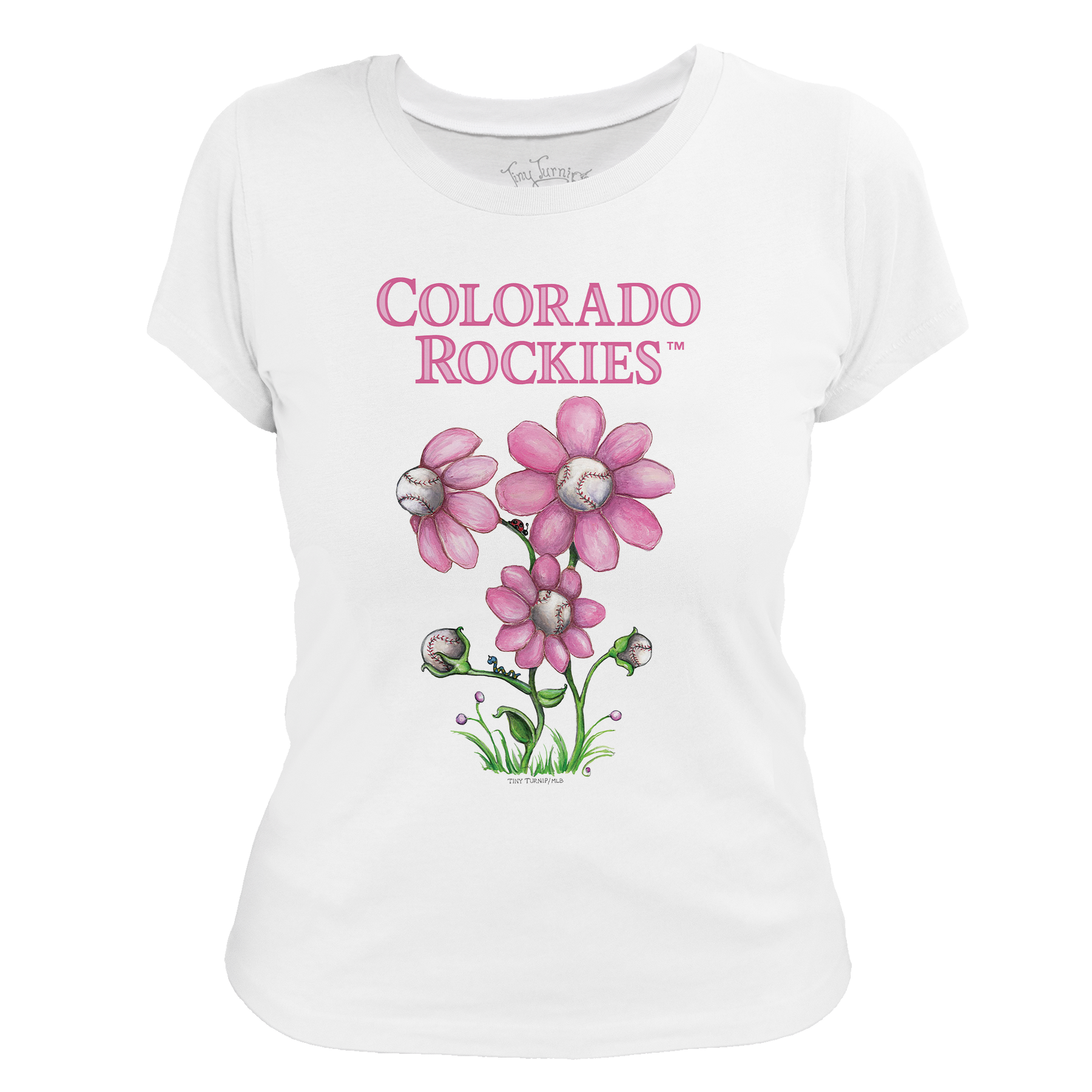 Colorado Rockies Blooming Baseballs Tee Shirt