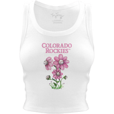 Colorado Rockies Blooming Baseballs Crop Tank - Tiny Turnip