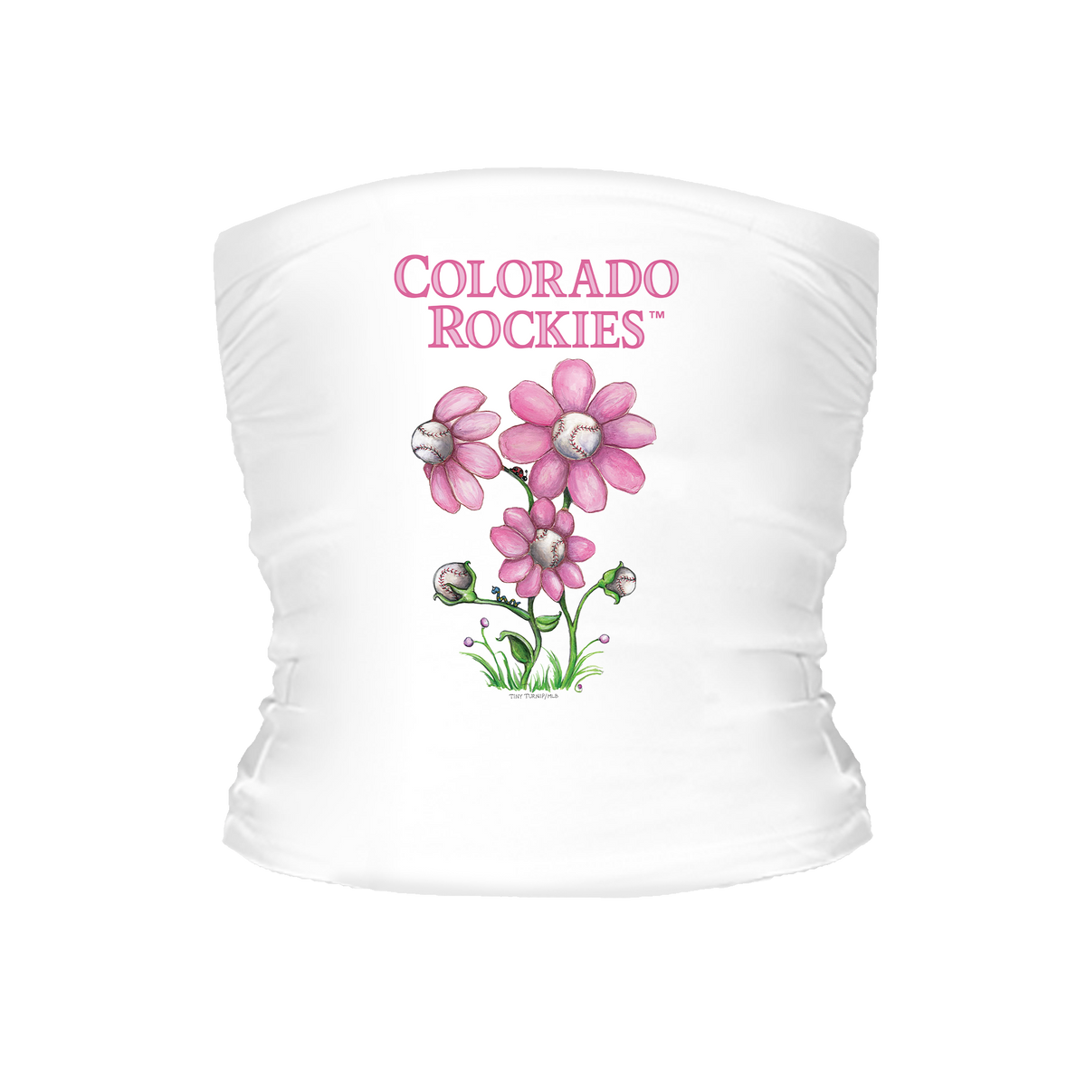 Colorado Rockies Blooming Baseball Tube Top - Tiny Turnip