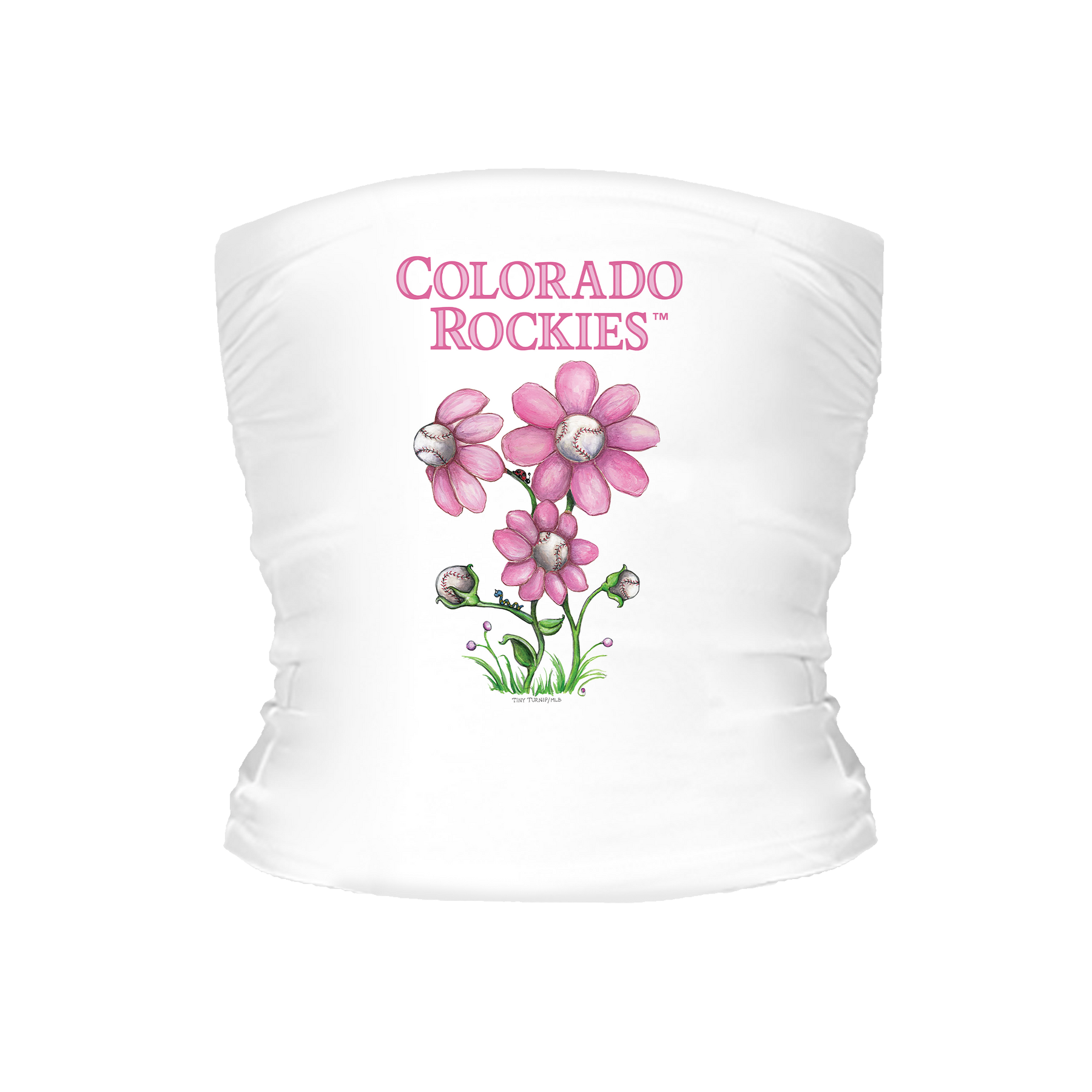 Colorado Rockies Blooming Baseball Tube Top - Tiny Turnip