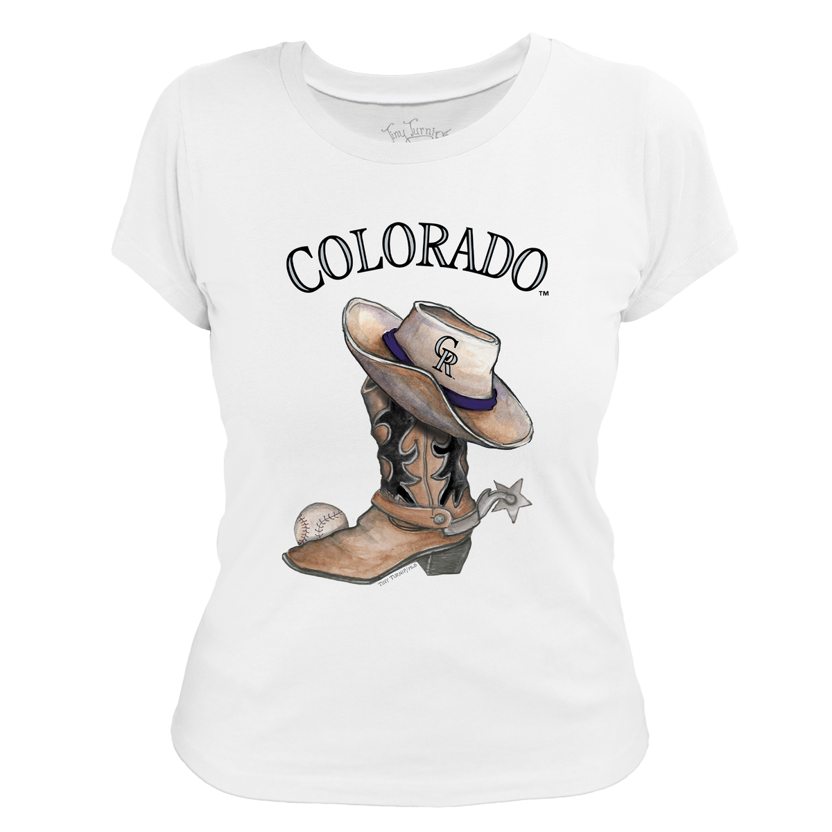 Colorado Rockies Cowboy Boot Women's Tee Shirt