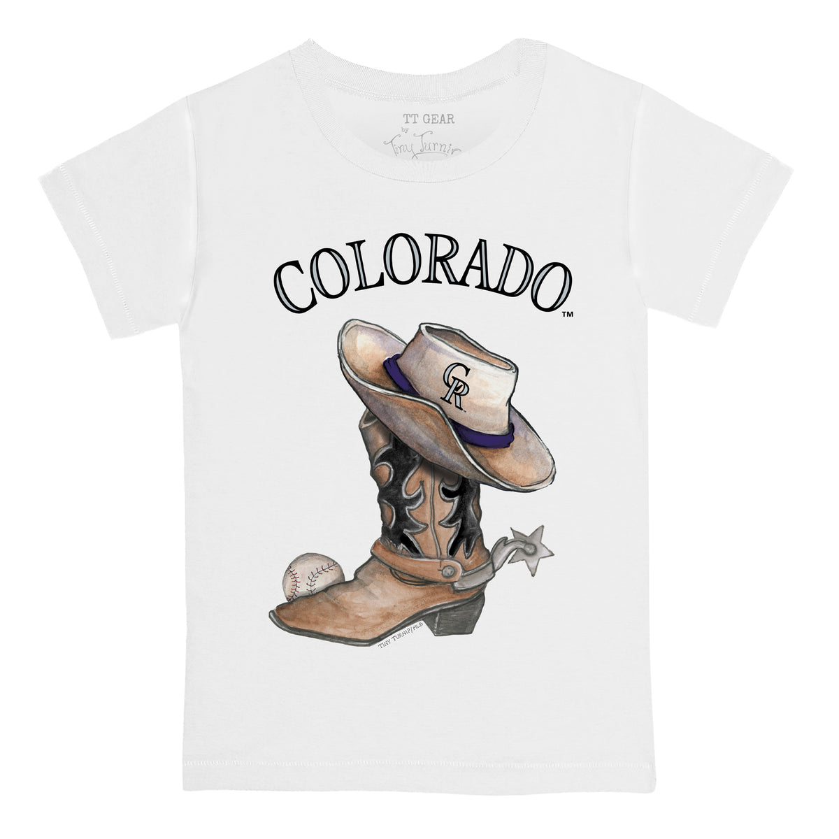 Colorado Rockies Cowboy Boot Kid's Tee Shirt